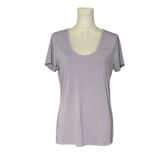 Athleta Tops - Athleta Lavender Scoop Neck Tunic Tee Size M Stretchy Soft